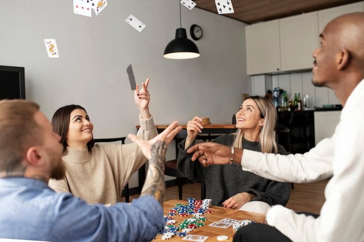 Meja blackjack digital bercahaya ungu
